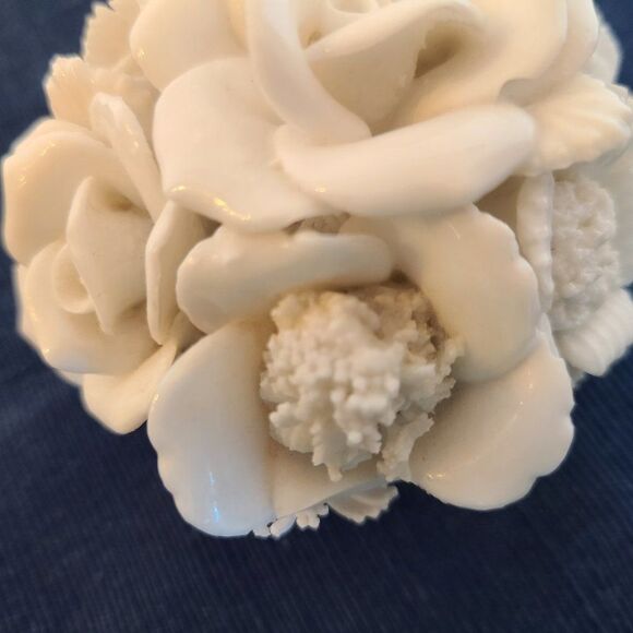 Vintage Japanese Ardalt Verithin Floral Arrangement Porcelain Flower Basket - Picture 13 of 15